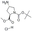 (2R,4S)-N-BOC-4-氨基吡咯烷-2-羧酸甲酯盐酸盐 结构式