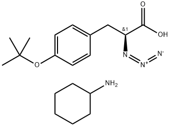 (S)-2-叠氮-3-(4-叔丁氧基苯基)丙酸 环己铵盐, 1217456-17-1, 结构式