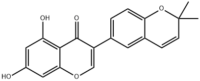3-(2,2-二甲基-2H-1-苯并吡喃-6-基)-5,7-二羟基-4H-1-苯并吡喃-4-酮 结构式