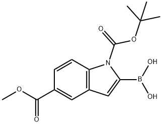 1-BOC-5-(METHOXYCARBONYL)INDOLE-2-BORONIC ACID,1217500-60-1,结构式