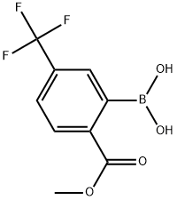 2-(METHOXYCARBONYL)-5-(TRIFLUOROMETHYL)PHENYLBORONIC ACID, 1217500-62-3, 结构式