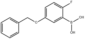 5-(Benzyloxy)-2-fluorophenylboronic acid Struktur