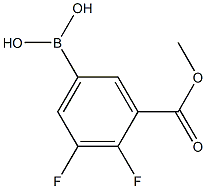 3,4-ジフルオロ-5-(メトキシカルボニル)フェニルボロン酸 化学構造式