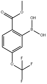 2-(METHOXYCARBONYL)-5-(TRIFLUOROMETHOXY)PHENYLBORONIC ACID, 1217500-75-8, 结构式