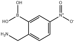 2-(アミノメチル)-5-ニトロフェニルボロン酸 化学構造式