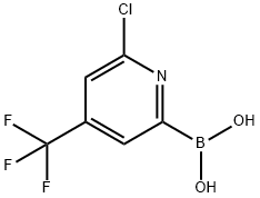 6-クロロ-4-(トリフルオロメチル)ピリジン-2-ボロン酸 化学構造式