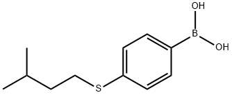 (4-(イソペンチルチオ)フェニル)ボロン酸 化学構造式
