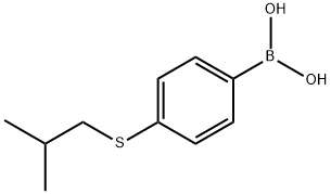 4-(ISOBUTYLTHIO)PHENYLBORONIC ACID, 1217500-97-4, 结构式