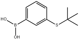 3-(T-BUTYLTHIO)PHENYLBORONIC ACID, 1217501-05-7, 结构式