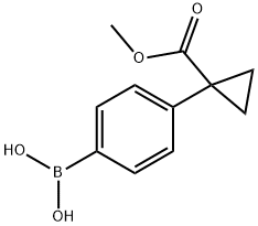 4-(1-(Methoxycarbonyl)cyclopropyl)phenylboronic acid Struktur