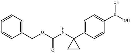 4-(1-(BENZYLOXYCARBONYLAMINO)CYCLOPROPYL)PHENYLBORONIC ACID, 1217501-09-1, 结构式