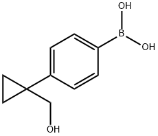 4-(1-(Hydroxymethyl)cyclopropyl)phenylboronic acid Structure