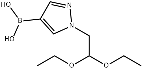 1-(2,2-DIETHOXYETHYL)PYRAZOLE-4-BORONIC ACID, 1217501-20-6, 结构式