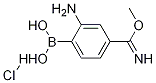 2-Amino-4-(imino(methoxy)methyl)phenylboronic acid, HCl Structure
