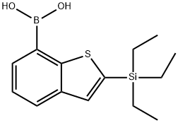 2-(TRIETHYLSILYL)BENZOTHIOPHENE-7-BORONIC ACID, 1217501-30-8, 结构式