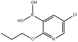 5-CHLORO-2-PROPOXYPYRIDINE-3-BORONIC ACID, 1217501-43-3, 结构式