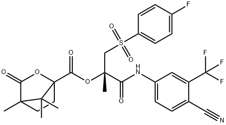 (S)-Bicalutamide (1S)-Camphanic Acid Ester, 1217519-01-1, 结构式