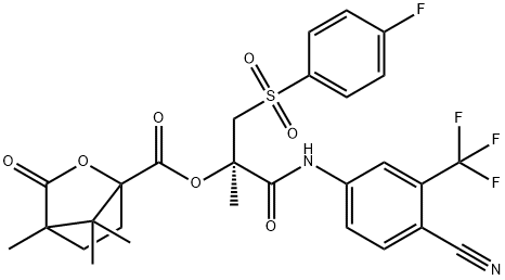 (R)-Bicalutamide (1S)-Camphanic Acid Ester Struktur