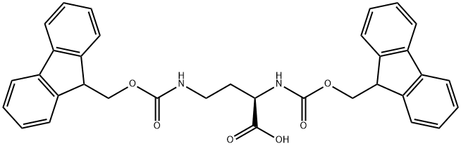 FMoc-D-Dab(FMoc)-OH Struktur