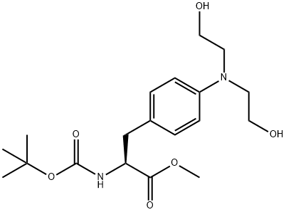 N-Boc-4-[bis(2-hydroxyethyl)amino]-L-phenylalanine Methyl Ester Struktur