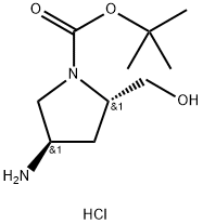 (2S,4R)-1-BOC-2-hydroxyMethyl-4-aMino Pyrrolidine-HCl,1217657-92-5,结构式