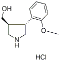 [(3S,4R)-4-(2-甲氧苯基)吡咯烷-3-基]甲醇盐酸盐, 1217660-06-4, 结构式