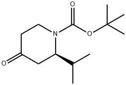 1-Piperidinecarboxylic acid, 2-(1-methylethyl)-4-oxo-, 1,1-dimethylethyl ester, (2R)- Structure
