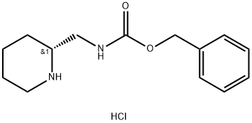 (R)-(哌啶-2-基甲基)氨基甲酸苄酯盐酸盐, 1217680-53-9, 结构式
