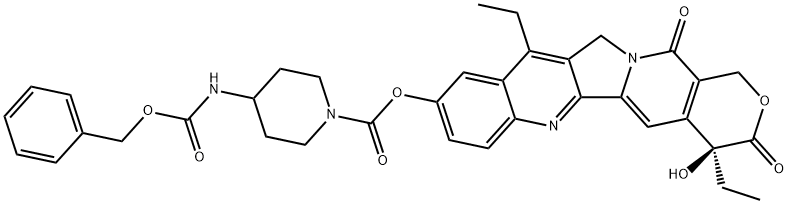 7-Ethyl-10-(4-[[benzylcarbamoyl]amino]-1-piperidino)carbonyloxycamptothecin Structure