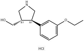 [(3S,4R)-4-(3-ethoxyphenyl)pyrrolidin-3-yl]methanol hydrochloride Structure