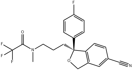 S-(+)-N-TRIFLUOROACETODESMETHYLCITALOPRAM Struktur