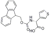 (R)-2-(((9H-fluoren-9-yl)Methoxy)carbonylaMino)-2-(thiophen-3-yl)acetic acid Struktur