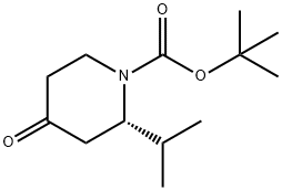 1-Piperidinecarboxylic acid, 2-(1-methylethyl)-4-oxo-, 1,1-dimethylethyl ester, (2S)- Structure