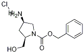 REL-(2R,4R)-4-氨基-2-(羟甲基)咯烷-1-羧酸苄酯盐酸盐, 1217734-12-7, 结构式