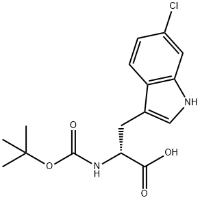 BOC-D-6-氯色氨酸,1217738-82-3,结构式