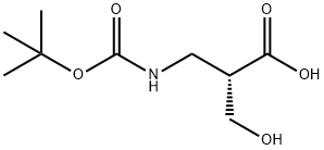 BOC-(S)-3-AMINO-2-(HYDROXYMETHYL)PROPANOIC ACID, 1217757-67-9, 结构式