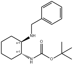 tert-Butyl (1R,2R)-2-(benzylamino)-cyclohexylcarbamate Struktur