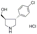 [(3S,4R)-4-(4-氯苯基)吡咯烷-3-基]甲醇盐酸盐 结构式