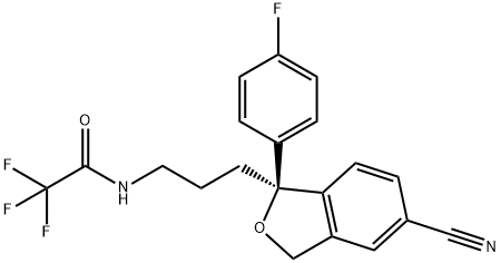 S-(+)-N-TRIFLUOROACETODIDEMETHYLCITALOPRAM Struktur