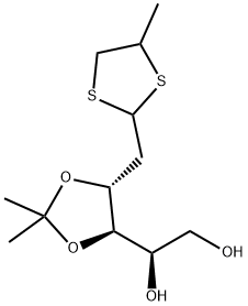 2-DEOXY-3,4-O-ISOPROPYLIDENE-D-ARABINO-HEXOSE PROPYLENE DITHIOACETAL Structure
