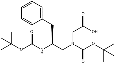 (2S)-N-(2-Boc-amino-3-phenylpropyl) Boc-glycine Structure