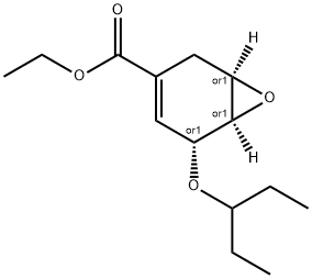 (1R,5R,6R)-rel-5-(1-Ethylpropoxy)-7-oxabicyclo[4.1.0]hept-3-ene-3-carboxylic Acid Ethyl Ester Struktur