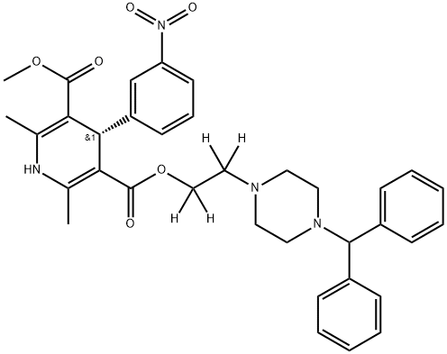 (+)-Manidipine-d4, 1217836-12-8, 结构式