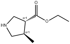 (3R,4R)-4-甲基吡咯烷-3-羧酸乙酯, 1217847-55-6, 结构式