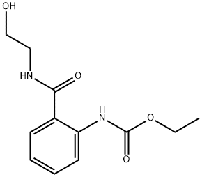 N-[2-[[(2-ヒドロキシエチル)アミノ]カルボニル]フェニル]カルバミン酸エチル 化学構造式
