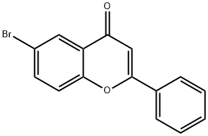 6-ブロモ-2-フェニル-(4H)-4-ベンゾピラノン 臭化物 化学構造式