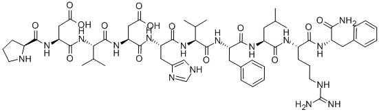 H-PRO-ASP-VAL-ASP-HIS-VAL-PHE-LEU-ARG-PHE-NH2|PRO-ASP-VAL-ASP-HIS-VAL-PHE-LEU-ARG-PHE-NH2: PDVDHVFLRF-NH2