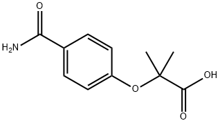 2-(4-CARBAMOYLPHENOXY)-2-METHYLPROPIONIC ACID Structure