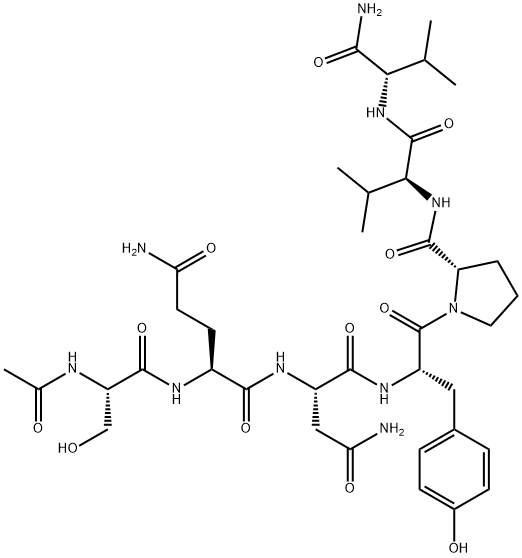 AC-SER-GLN-ASN-TYR-PRO-VAL-VAL-NH2, 121822-32-0, 结构式
