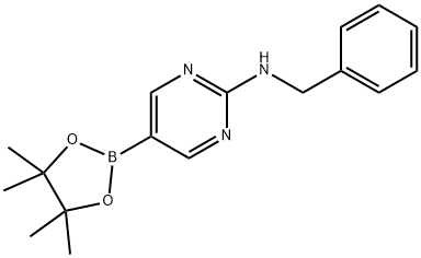 N-Benzyl-5-(4,4,5,5-tetramethyl-1,3,2-dioxaborolan-2-yl)pyrimidin-2-amine Structure